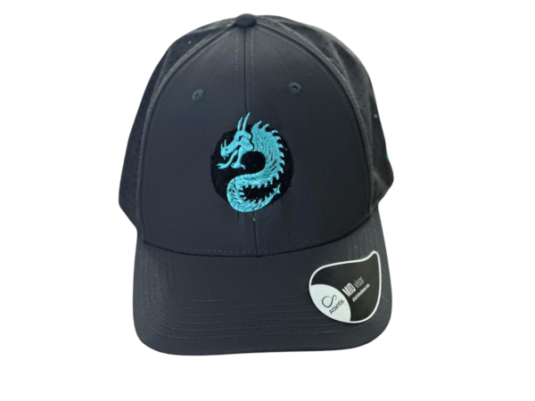 Gorra “No pain, no gain”, gris y turquesa